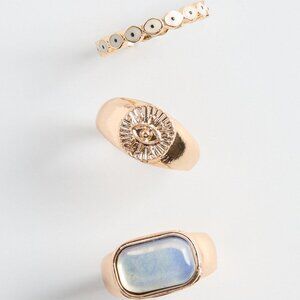 New Torrid Opal Eye Ring Set of 3